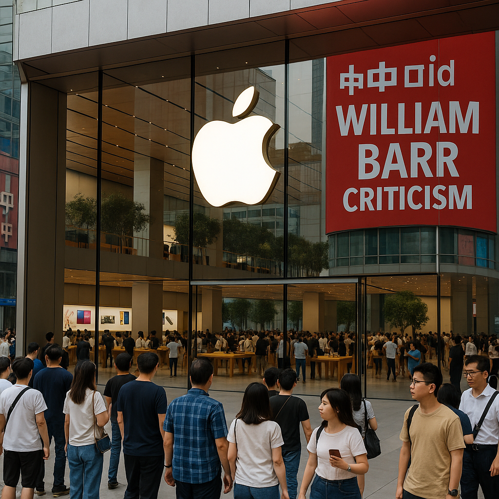 Apple Opens Another Megastore in China Amid William Barr Criticism